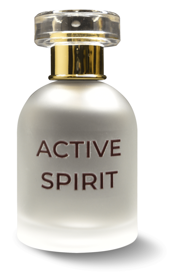 Active Spirit Perfume Bottle showcasing a sporty and fresh design.