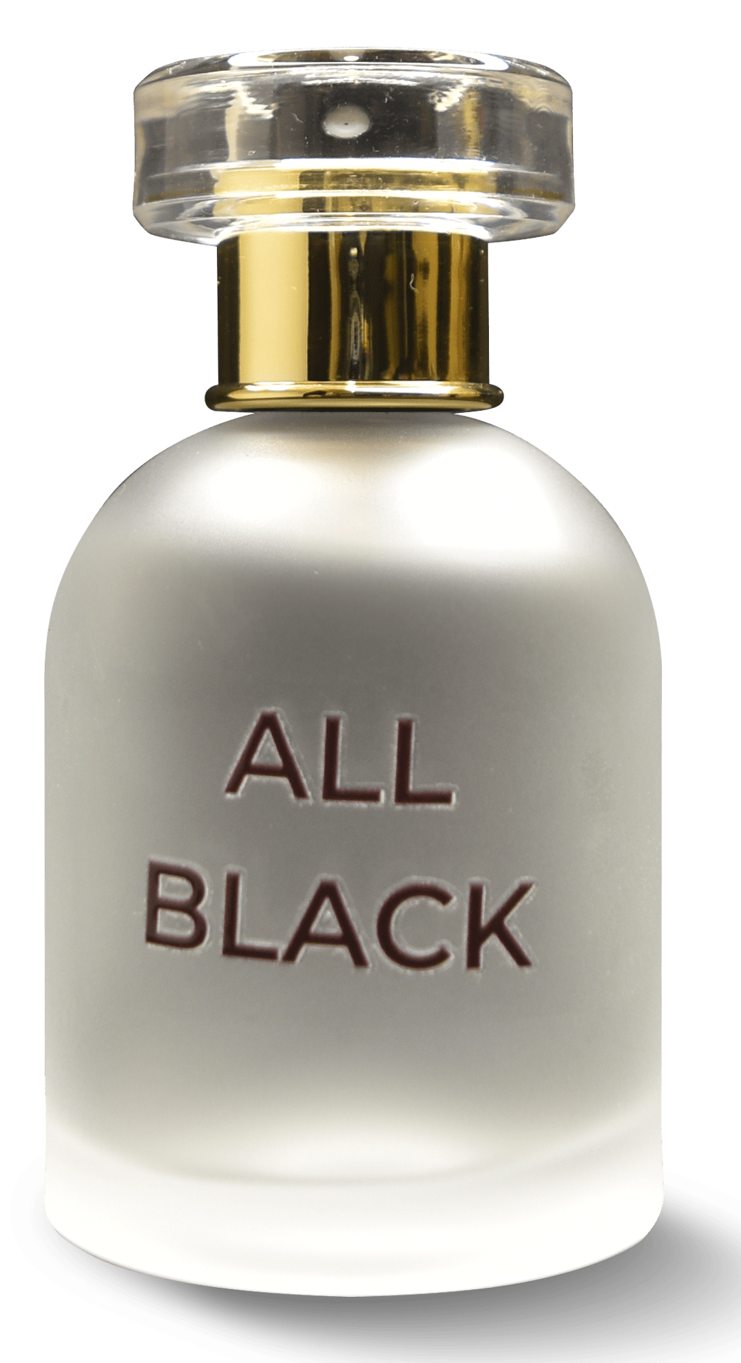 Sleek and modern design of All Black Perfume Bottle.