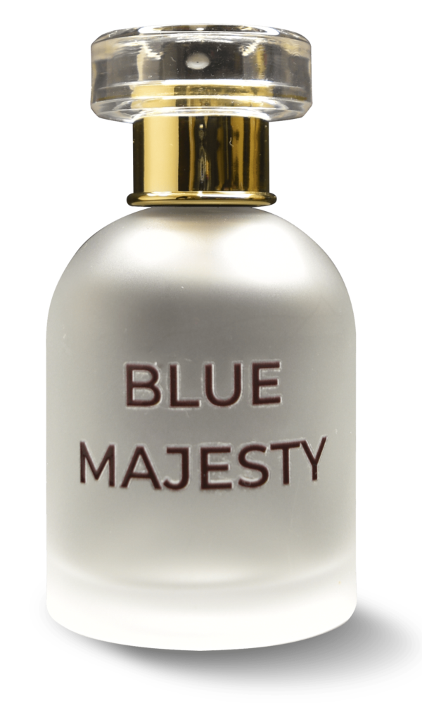 Image of Blue Majesty perfume with a sleek and elegant bottle design.